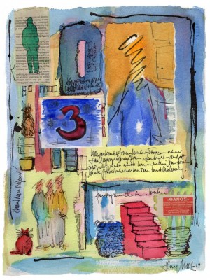 Red Steps in Kamini Charles Bukowski - Black